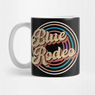 vintage circle line color Blue Rodeo Mug